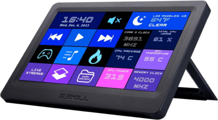 Wigidash PC Command Panel - 7 Inch Touch Display, up to 20 (5X4) Widget Grid, Customizable Hotkeys/Shortcuts/Widgets, Monitor System Performance (Windows 10 and 11, USB Powered)